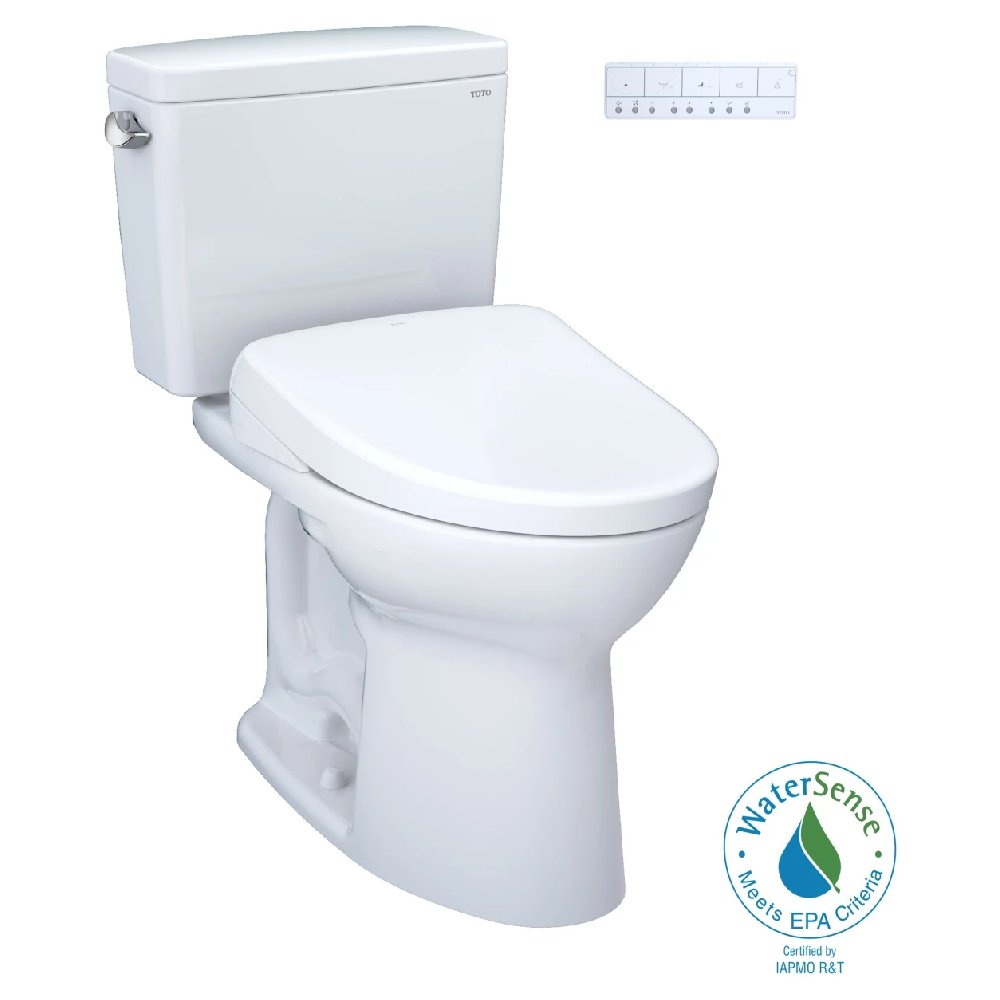[MW7764736CEFGA#01] TOTO Drake 1.28 GPF Universal Height Toilet With S7A Auto Open Bidet Seat And Auto Flush (SAK73826)