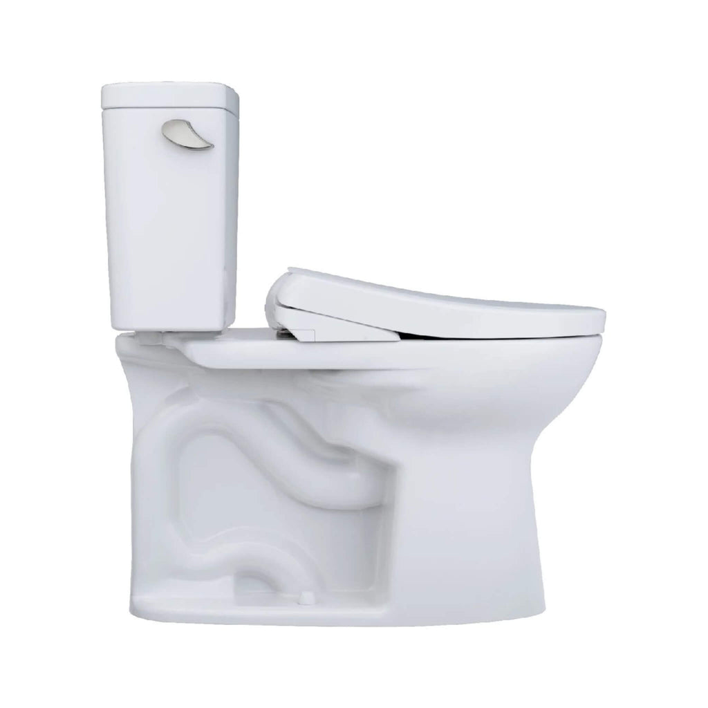 [MW7764736CEFGA.10#01] TOTO Drake Washlet S7A With 1.28 GPF Universal Height 10" Rough In Elongated Bidet Toilet (SAK35691) - Saksby Wholesale - Left Side VIew