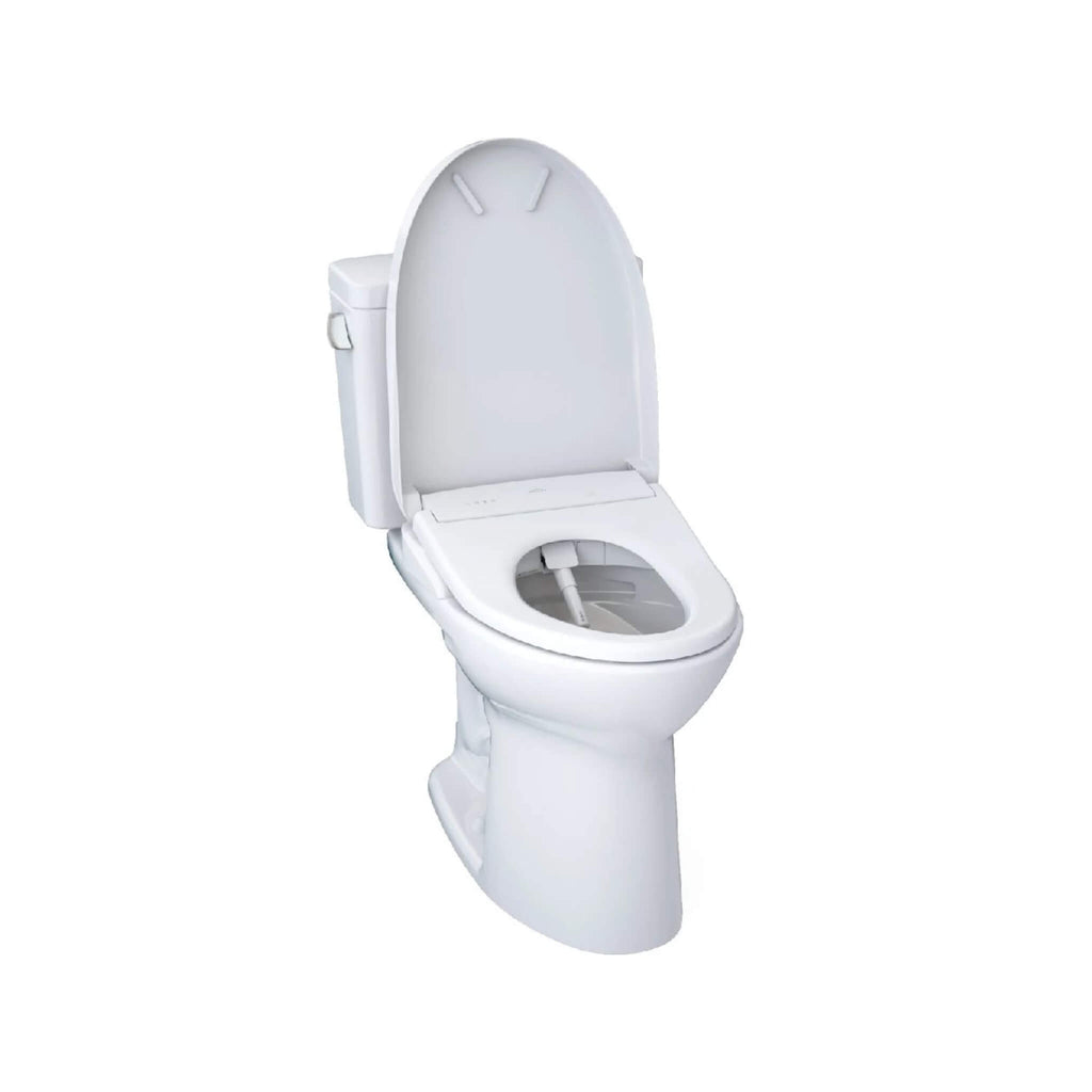 [MW7764736CEFGA.10#01] TOTO Drake Washlet S7A With 1.28 GPF Universal Height 10" Rough In Elongated Bidet Toilet (SAK35691) - Saksby Wholesale - Open Lid View
