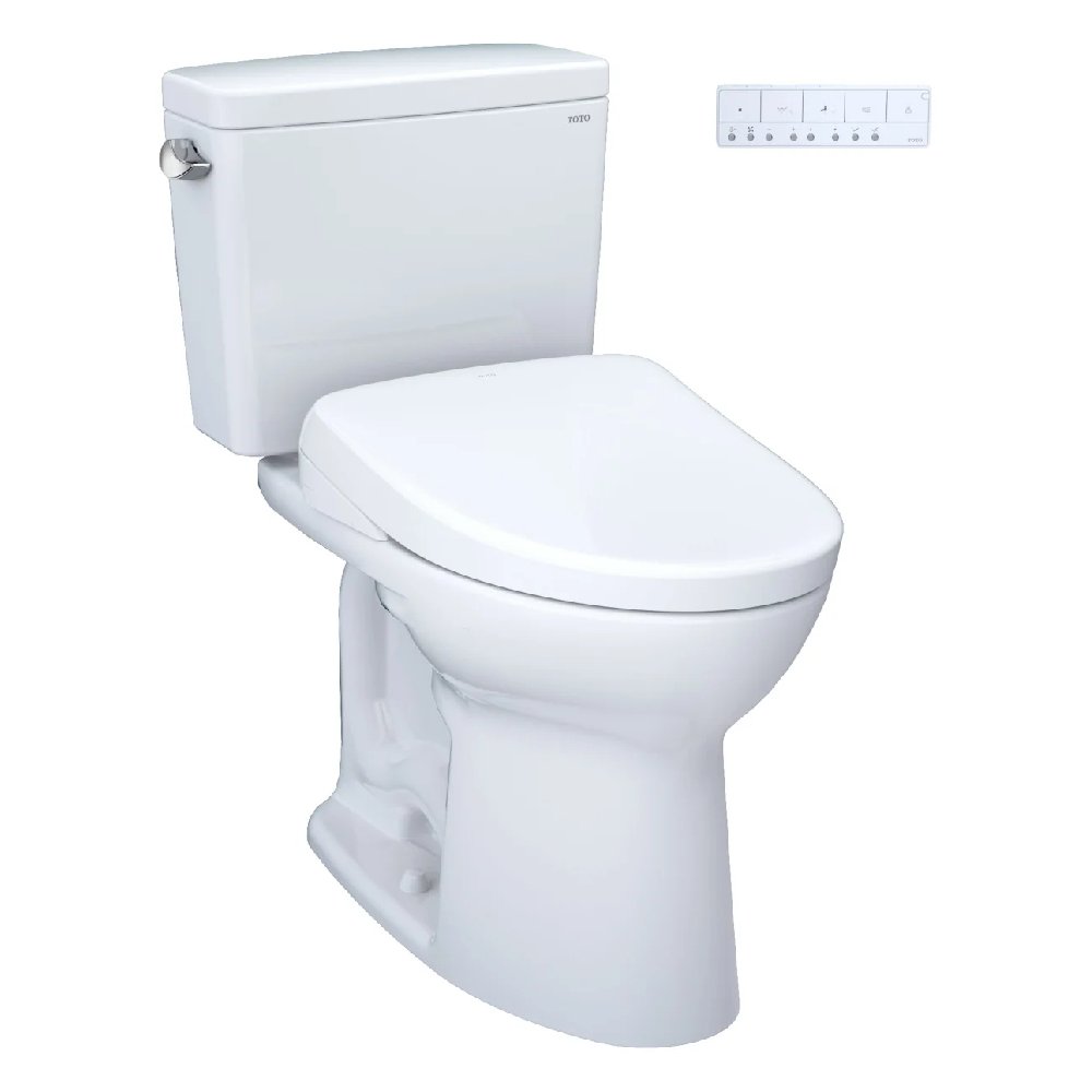 [MW7764736CEGA#01] TOTO Drake 1.28 GPF Elongated Toilet With Washlet S7A Heated Auto Open Bidet Seat (SAK85137)