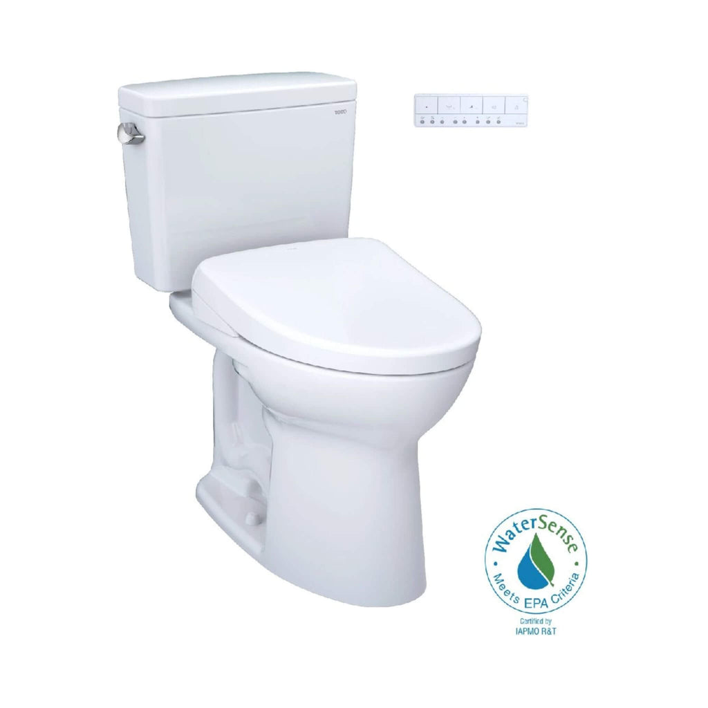 [MW7764736CEGA#01] TOTO Drake 1.28 GPF Elongated Toilet With Washlet S7A Heated Auto Open Bidet Seat (SAK85137) - Saksby Wholesale - Certified