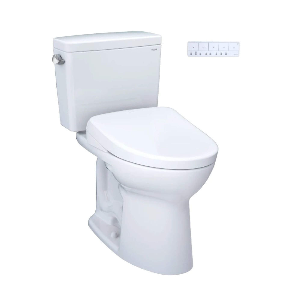 [MW7764736CEGA#01] TOTO Drake 1.28 GPF Elongated Toilet With Washlet S7A Heated Auto Open Bidet Seat (SAK85137) - Saksby Wholesale - Front SIde View
