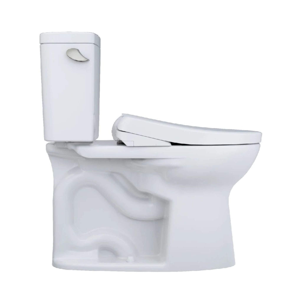 [MW7764736CEGA#01] TOTO Drake 1.28 GPF Elongated Toilet With Washlet S7A Heated Auto Open Bidet Seat (SAK85137) - Saksby Wholesale - LEft Side VIew