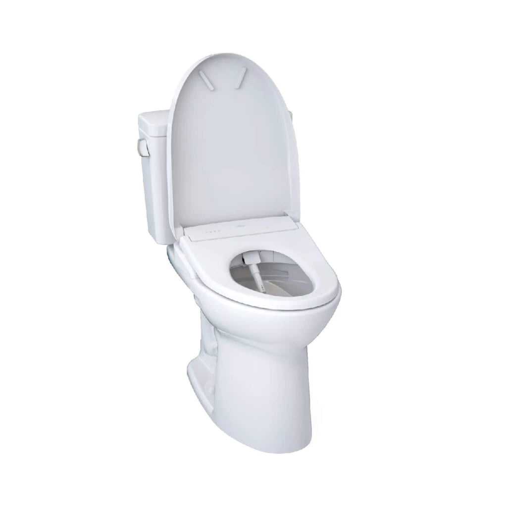 [MW7764736CEGA#01] TOTO Drake 1.28 GPF Elongated Toilet With Washlet S7A Heated Auto Open Bidet Seat (SAK85137) - Saksby Wholesale - Open LId VIew