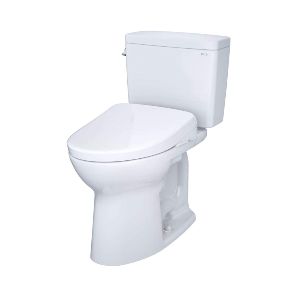[MW7764736CSFG#01] TOTO Drake 1.6 GPF Elongated Chair Height Toilet W/ Washlet S7A Auto Bidet Seat & EWater+ Technology (SAK56915) - Saksby Wholesale - Side View