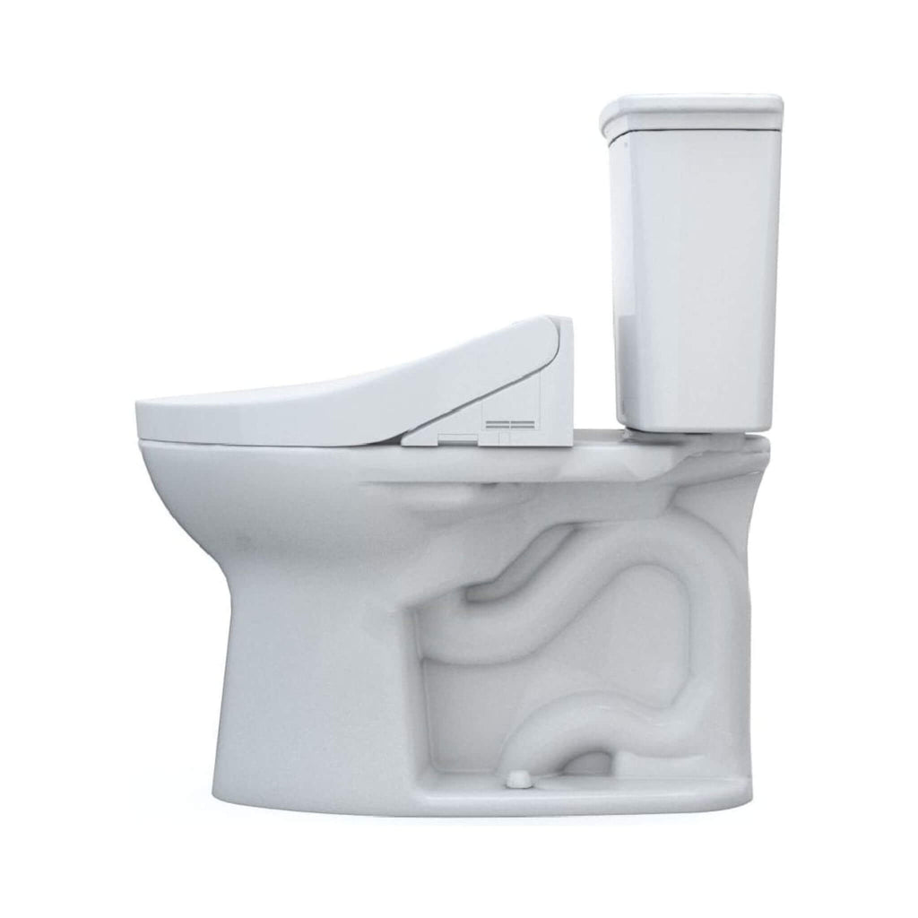 [MW7863074CEFG#01] TOTO Drake Transitional Washlet C2 And 1.28 GPF Elongated Chair Height Toilet With Left Hand Lever (SAK98346) - Saksby Wholesale - Left Side View