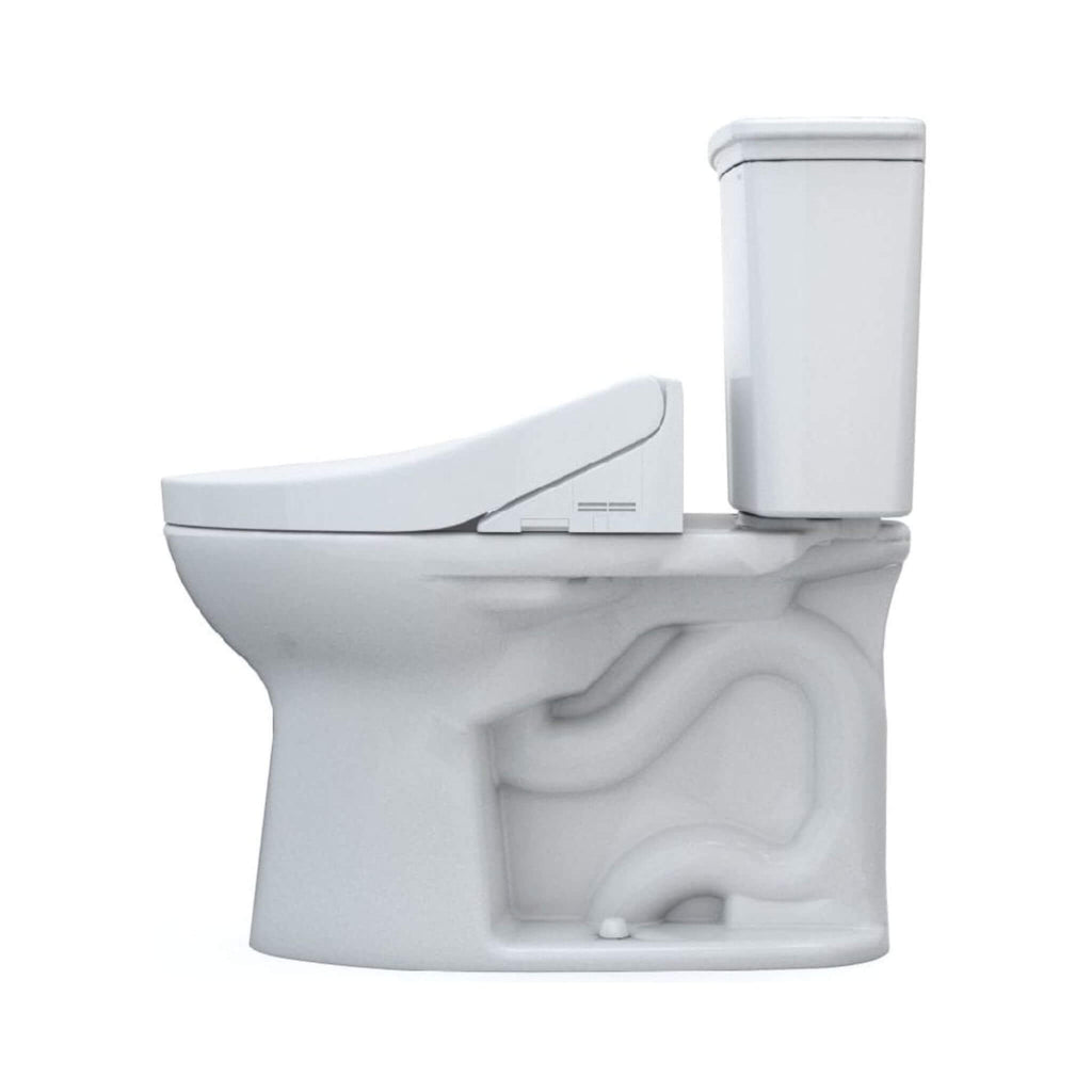 [MW7863084CEFG#01] TOTO Drake Transitional Washlet C5 Bidet Seat With 1.28 GPF Universal Height Toilet (SAK79421) - Saksby Wholesale - Left Side View