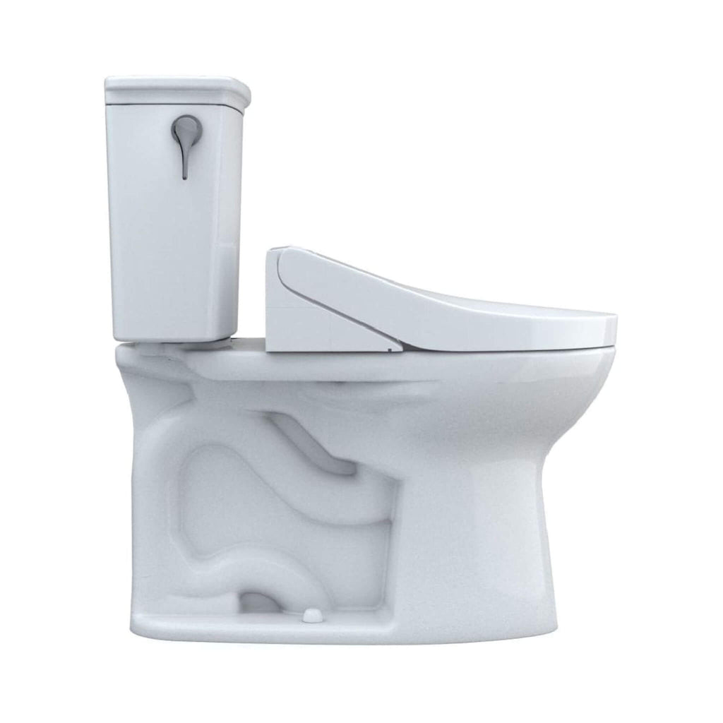 [MW7863084CEFG#01] TOTO Drake Transitional Washlet C5 Bidet Seat With 1.28 GPF Universal Height Toilet (SAK79421) - Saksby Wholesale - Right Side View