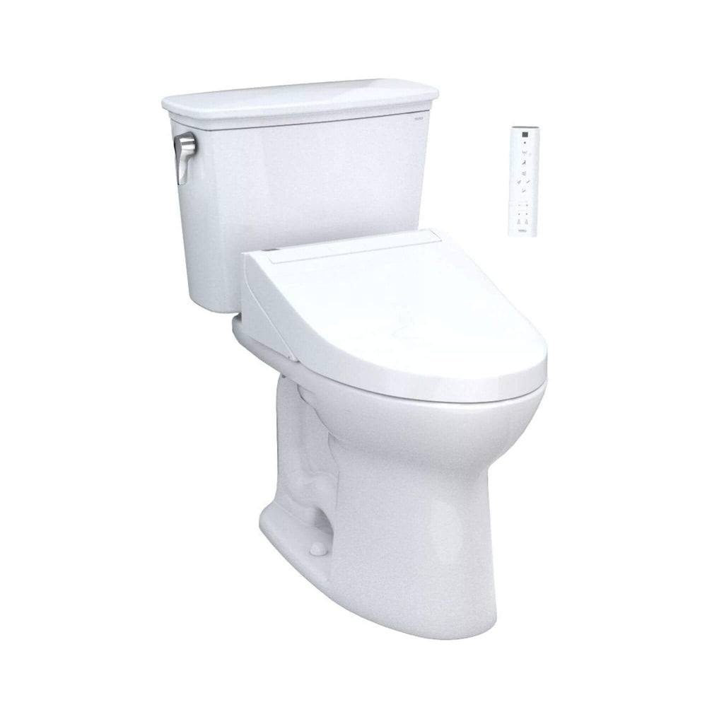 [MW7863084CEFG#01] TOTO Drake Transitional Washlet C5 Bidet Seat With 1.28 GPF Universal Height Toilet (SAK79421) - Saksby Wholesale - Side View
