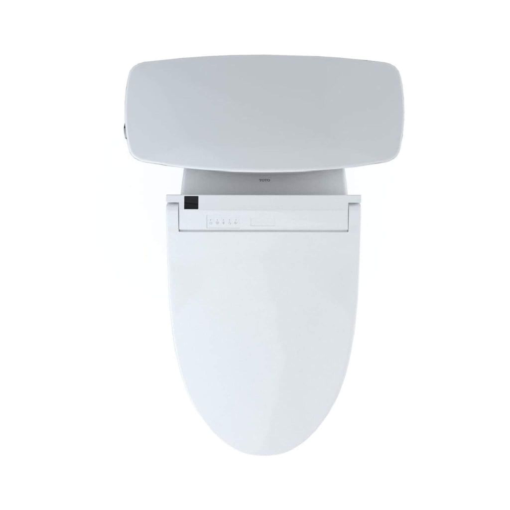[MW7863084CEFG#01] TOTO Drake Transitional Washlet C5 Bidet Seat With 1.28 GPF Universal Height Toilet (SAK79421) - Saksby Wholesale - Top View