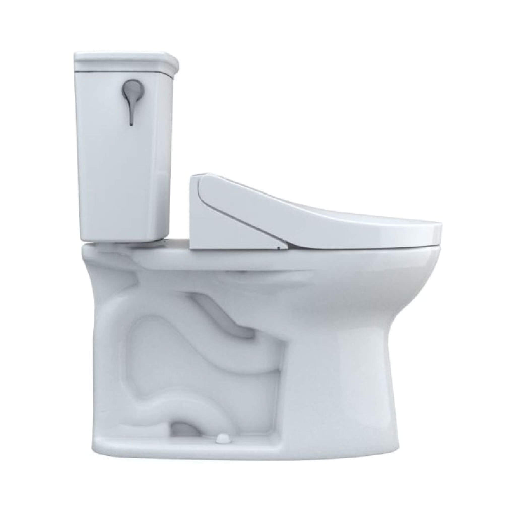 [MW7863084CEFG.10#01] TOTO Drake Washlet C5 With 1.28 GPF Elongated Bidet Toilet With Left Hand Lever (SAK78219) - Saksby Wholesale - Right Side View