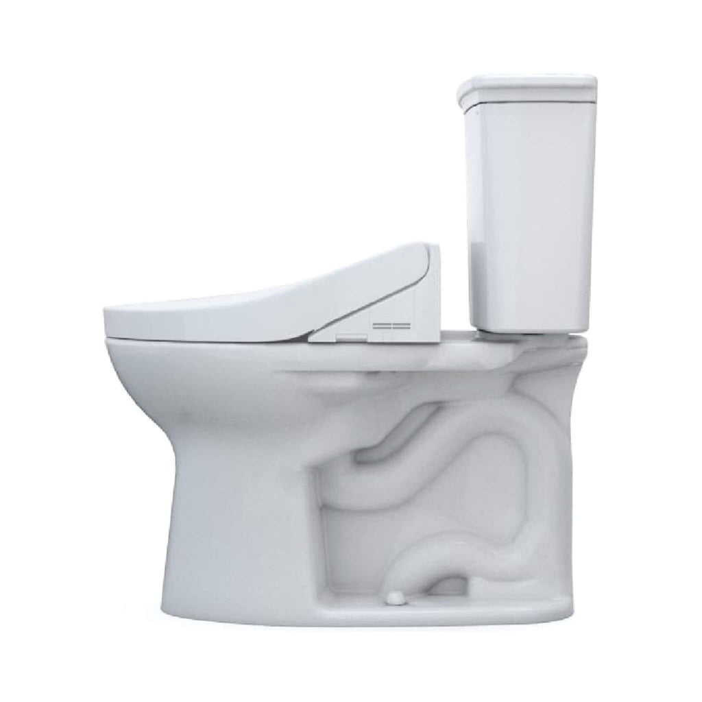 [MW7863084CEFG.10#01] TOTO Drake Washlet C5 With 1.28 GPF Elongated Bidet Toilet With Left Hand Lever (SAK78219) - Saksby Wholesale - Side Left View