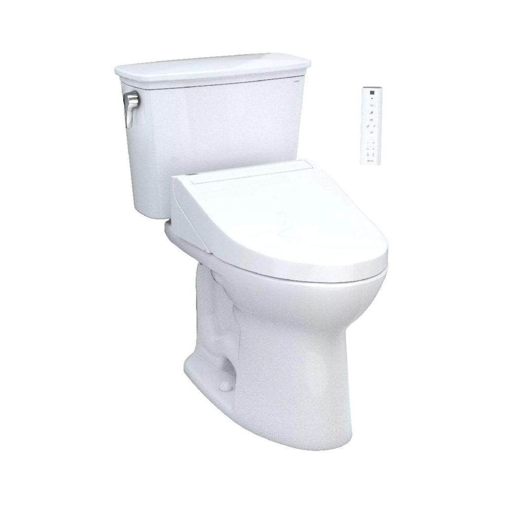 [MW7863084CEFG.10#01] TOTO Drake Washlet C5 With 1.28 GPF Elongated Bidet Toilet With Left Hand Lever (SAK78219) - Saksby Wholesale - Side View