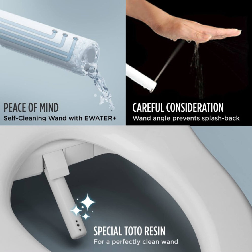 [MW7863084CEFG.10#01] TOTO Drake Washlet C5 With 1.28 GPF Elongated Bidet Toilet With Left Hand Lever (SAK78219) - Saksby Wholesale - Wand Features