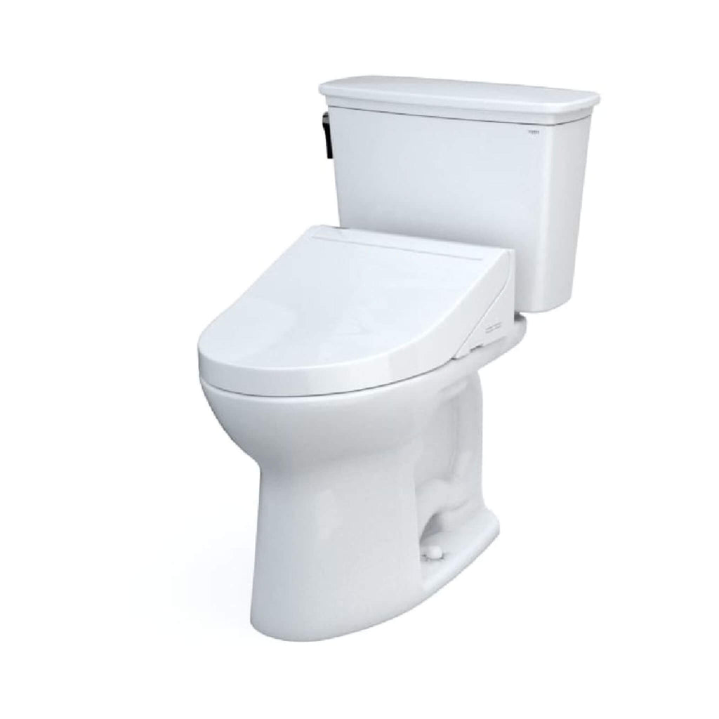 [MW7863084CEG#01] TOTO Drake C5 Bidet Seat With 1.28 GPF Elongated Toilet Left Hand Lever (SAK93542) - Saksby Wholesale - Front Side VIew