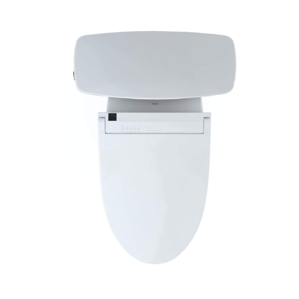 [MW7863084CEG#01] TOTO Drake C5 Bidet Seat With 1.28 GPF Elongated Toilet Left Hand Lever (SAK93542) - Saksby Wholesale - Top View