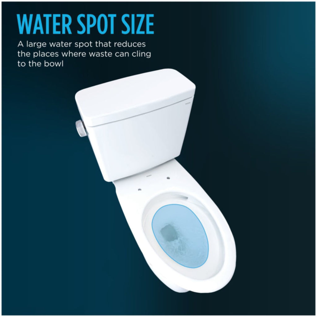 [MW7863084CEG#01] TOTO Drake C5 Bidet Seat With 1.28 GPF Elongated Toilet Left Hand Lever (SAK93542) - Saksby Wholesale - Water Spot Size