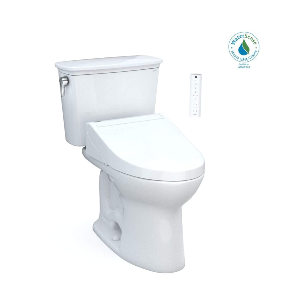 [MW7863084CEG#01] TOTO Drake C5 Bidet Seat With 1.28 GPF Elongated Toilet Left Hand Lever (SAK93542) - Saksby Wholesale - WaterSense Certified