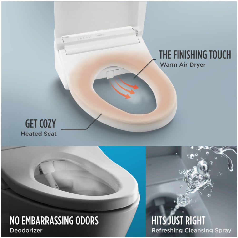 [MW7863084CEG#01] TOTO Drake C5 Bidet Seat With 1.28 GPF Elongated Toilet Left Hand Lever (SAK93542)
