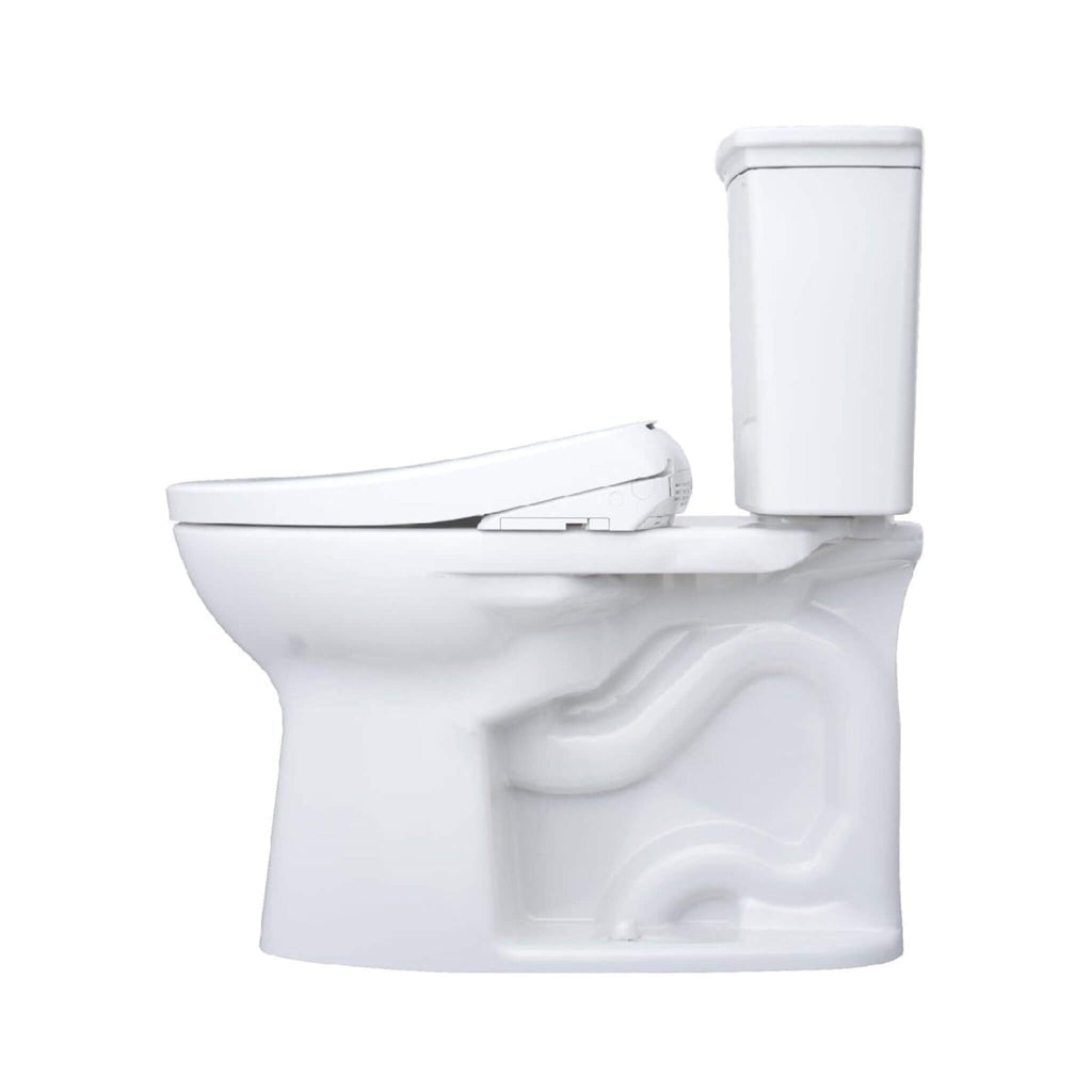 [MW7864726CEFG#01] TOTO Drake 1.28 GPF Elongated Chair Height Toilet Seat With Transitional Washlet S7 (SAK18215) - Saksby Wholesale - LEft Side VIew