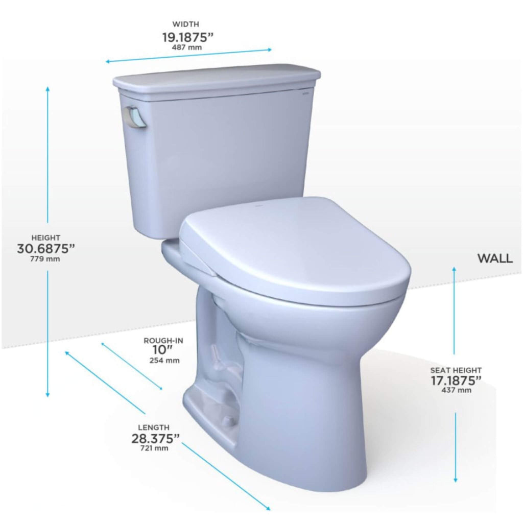 [MW7864726CEFG.10#01] TOTO Drake Elongated Chair Height Transitional Toilet With S7 Bidet Seat And 10" Rough In (SAK95631) - Saksby Wholesale - Dimensions
