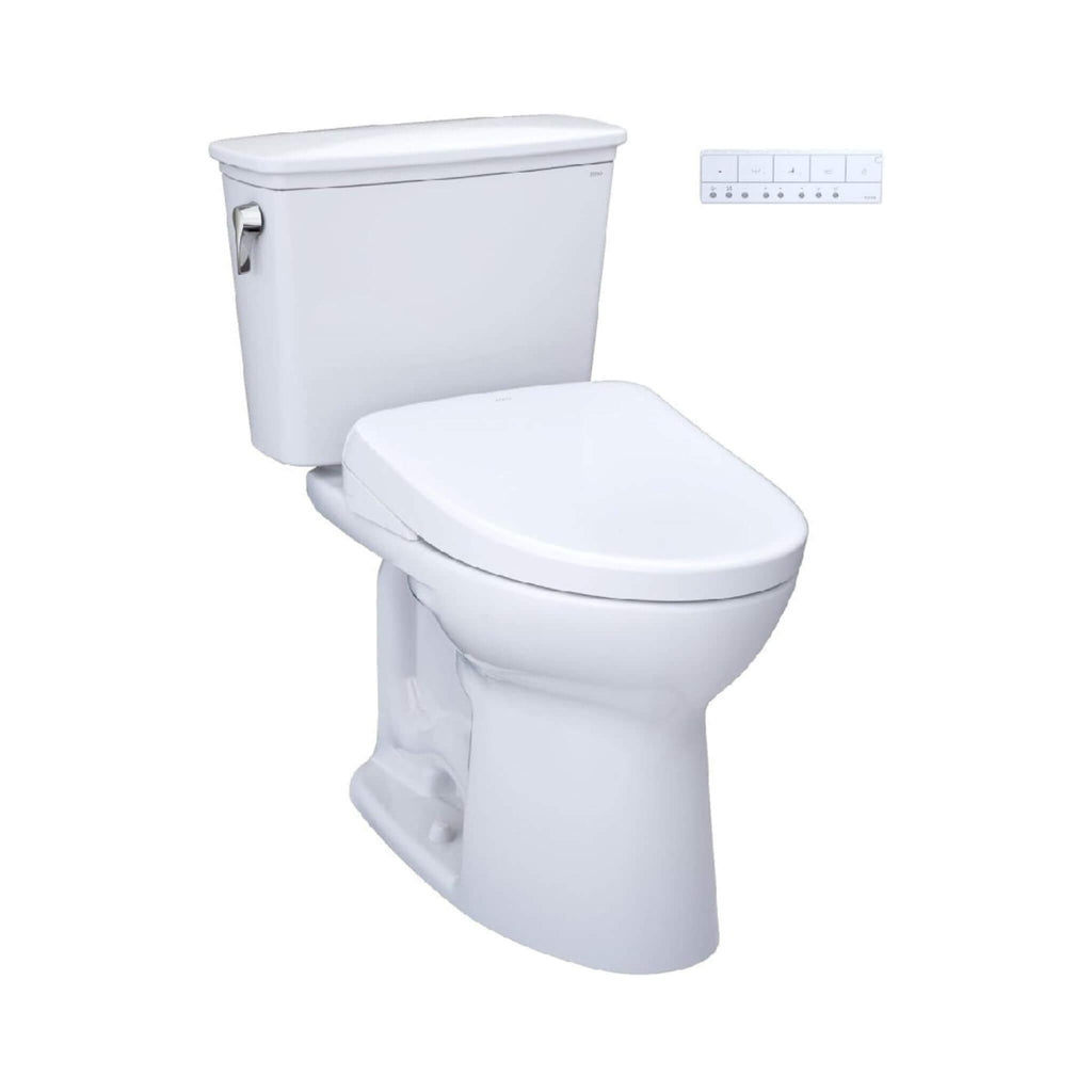 [MW7864726CEG#01] TOTO Drake 1.28 GPF Tornado Flush Washlet Toilet With S7 Bidet Seat (SAK27632) - Saksby Wholesale - Side View
