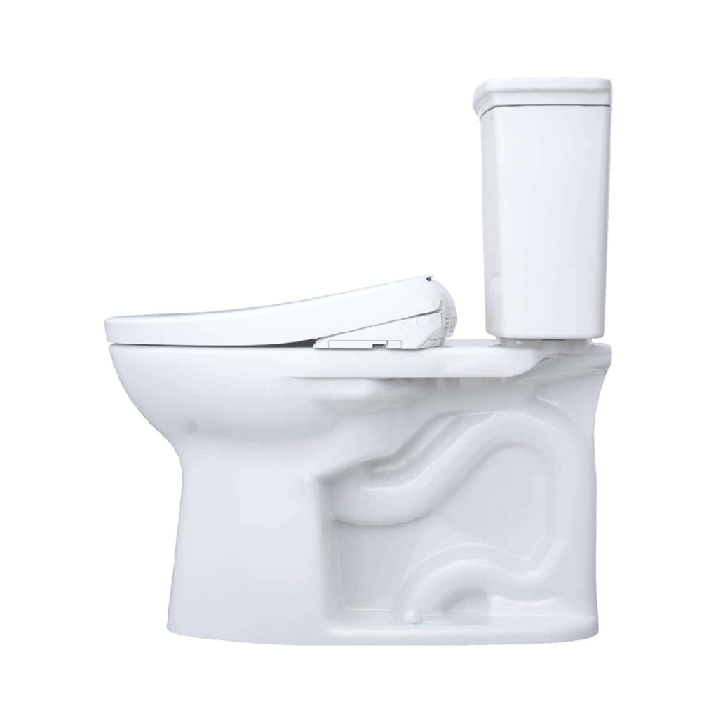 [MW7864736CEFG#01] TOTO Drake 1.28 GPF Elongated Chair Height Toilet Seat With Transitional Washlet S7A (SAK78915) - Saksby Wholesale - Left Side View