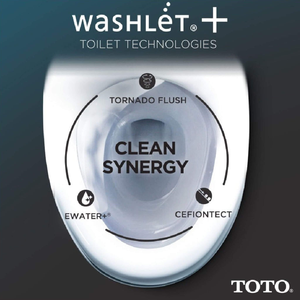 [MW7864736CEFG#01] TOTO Drake 1.28 GPF Elongated Chair Height Toilet Seat With Transitional Washlet S7A (SAK78915) - Saksby Wholesale - Toilet TEch