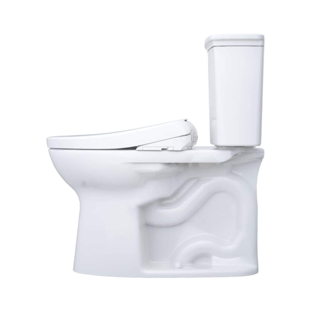 [MW7864736CEFG.10#01] TOTO Drake Washlet S7A Open Bidet Seat And 1.28 GPF Universal Height Toilet With Warm Air Dryer (SAK94671)- Saksby Wholesale - Right Side View
