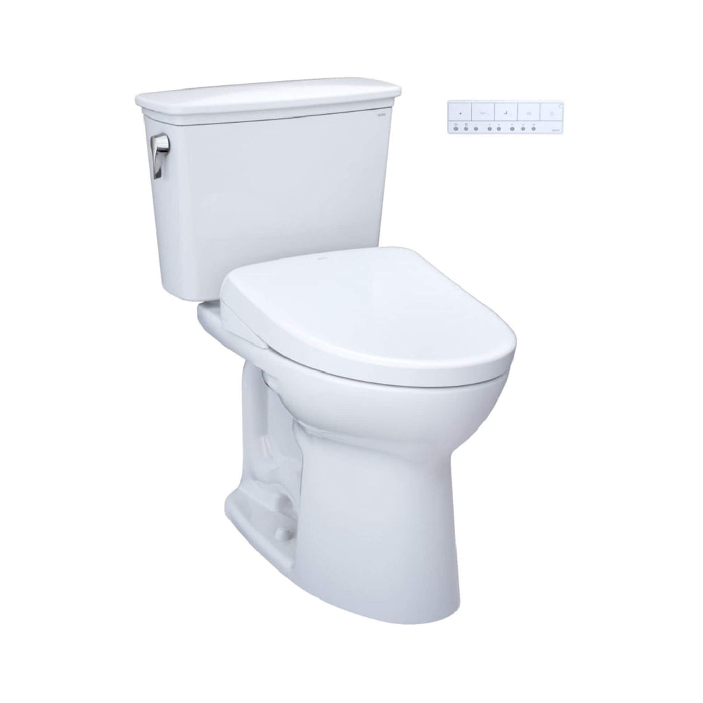 [MW7864736CEG#01] TOTO Drake 1.28 GPF Tornado Flush Toilet With Washlet S7A Bidet Seat (SAK56130) - Saksby Wholesale - Side View