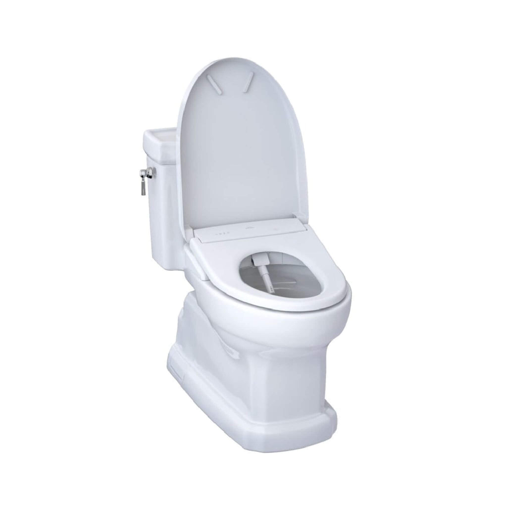 [MW9744734CEFGA#01] TOTO Guinevere 1.28 GPF Elongated Chair Height Toilet With Washlet+ S7A Tornado Auto Flush (SAK41037) - Saksby Wholesale - Lid View