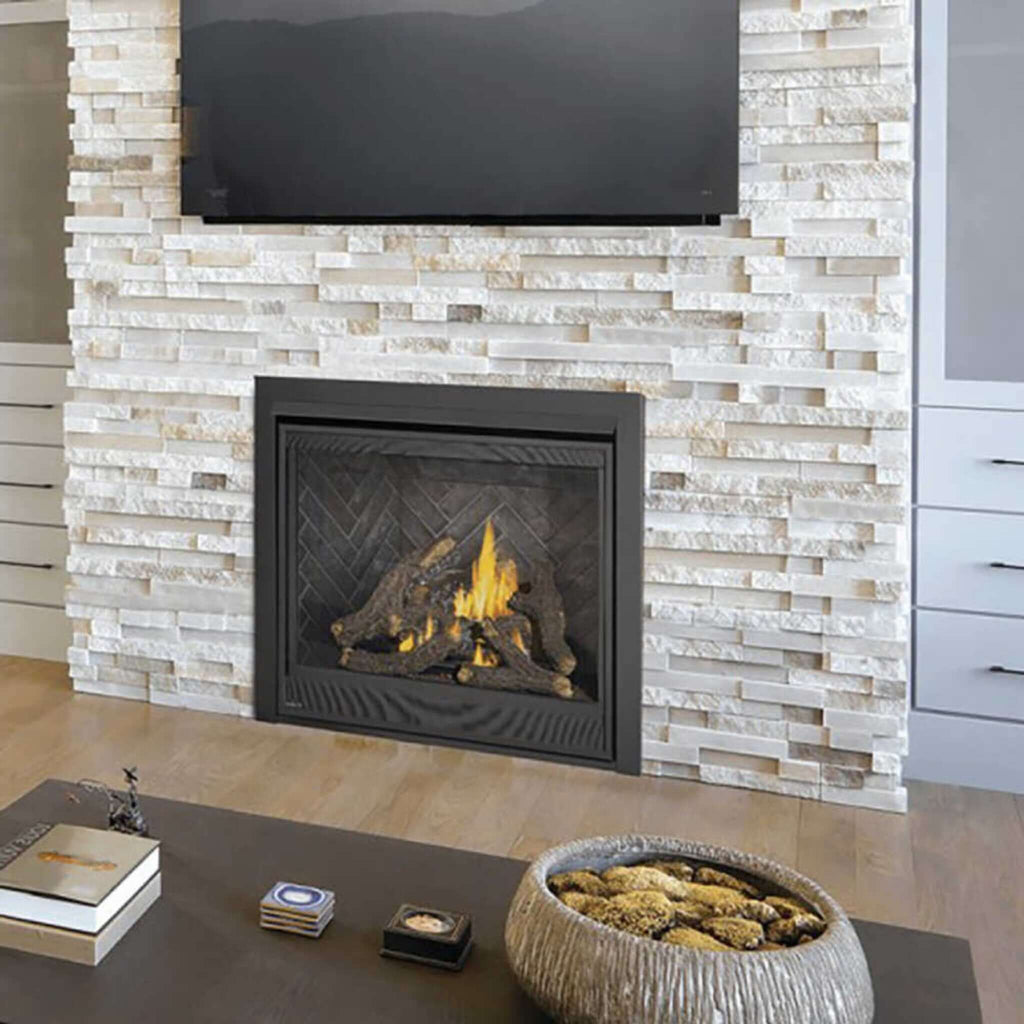 Napoleon Ascent Deep 42" Direct Vent Electronic Ignition Natural Gas Fireplace [D42NTRE] (SAK42391) - Saksby Wholesale - Living Room With Television View