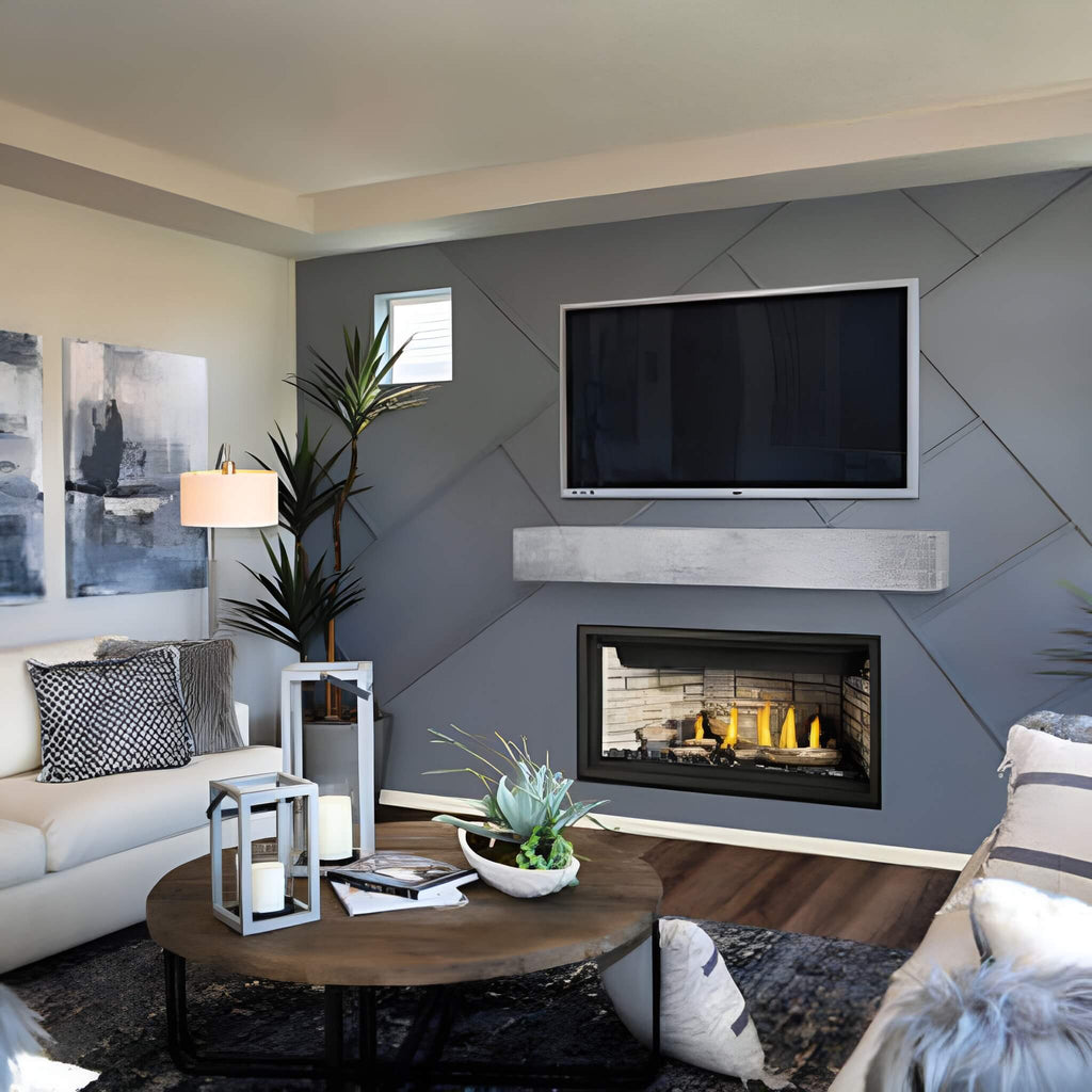 Napoleon Ascent Linear Premium Direct Vent Natural Gas Fireplace Battery Back-Up Control [BLP42/46/56NTE] (SAK52964) - Saksby Wholesale - Lifestyle Image In Living Room