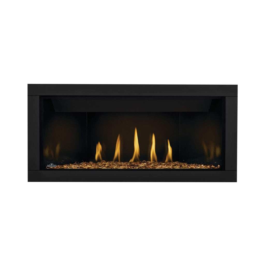 Napoleon Ascent Linear Premium Direct Vent Natural Gas Fireplace Battery Back-Up Control [BLP42/46/56NTE] (SAK52964) - Saksby Wholesale - Orange Crystals View