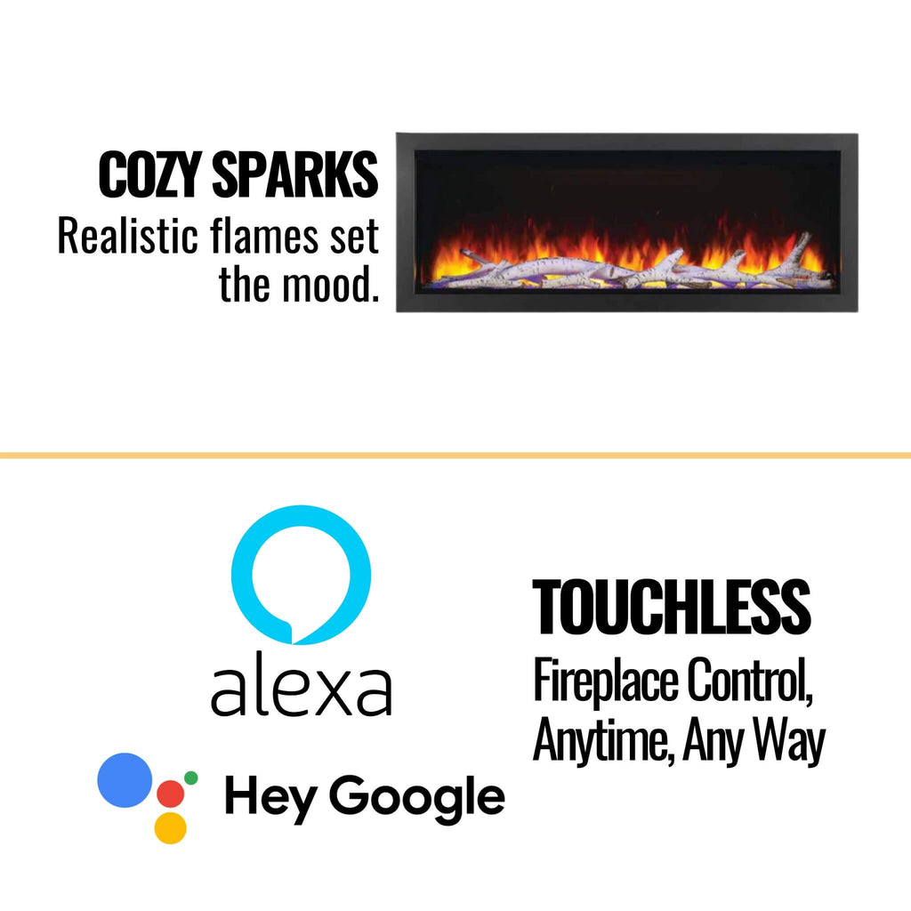 Napoleon Astound Built-In Electric Fireplace With Premium Remote & Mobile App [NEFB50/62/74/96AB] (SAK34921) SAKSBY - Features View