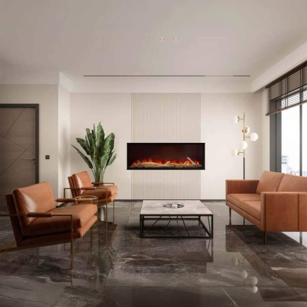 Napoleon Astound Built-In Electric Fireplace With Premium Remote & Mobile App [NEFB50/62/74/96AB] (SAK34921) - Saksby Wholesale - Lifestyle Image In Living Room