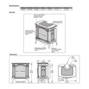 Napoleon Bayfield 25-Inch Direct Vent Electronic Ignition Natural Gas Cast Iron Stove, 23" [GDS25NA-1] (SAK95498) - Saksby Wholesale - Dimensions View