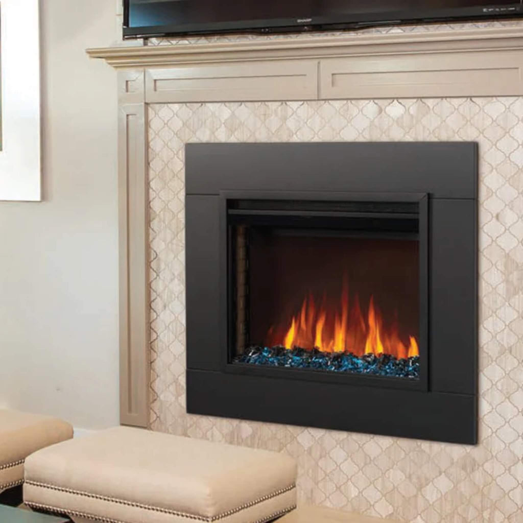 Napoleon Cineview 30 Self-Trimming Electric Fireplace Insert, 30" [NEFB30H] SAKSBY - Living Room View