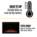 Napoleon Cineview Self-Trimming Electric Fireplace Insert, 30" [NEFB30H] (SAK31022)- Saksby Wholesale - Features View
