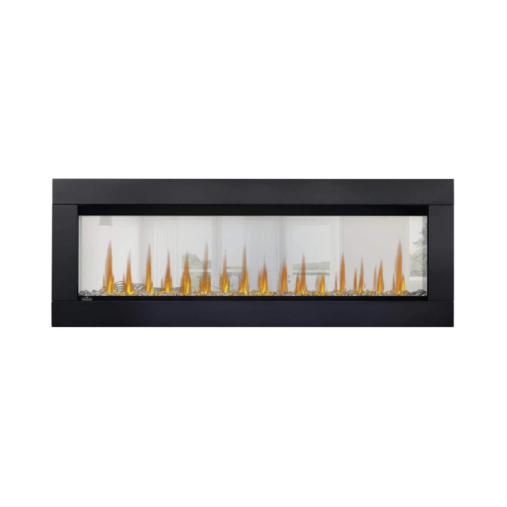Napoleon Clearion Elite See-Through True Zone Heating Built-In Electric Fireplace [NEFBD50/60HE] (SAK47105) - Saksby Wholesale - Front View With Black Frame