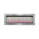 Napoleon Clearion Elite See-Through True Zone Heating Built-In Electric Fireplace [NEFBD50/60HE] (SAK47105) - Saksby Wholesale - Front View With Silver Frame