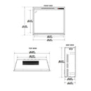 Napoleon Element Self-Trimming Built-In Electric Fireplace [NEFB36/42H-BS-1] (SAK58173) - Saksby Wholesale - Dimensions In Different Views