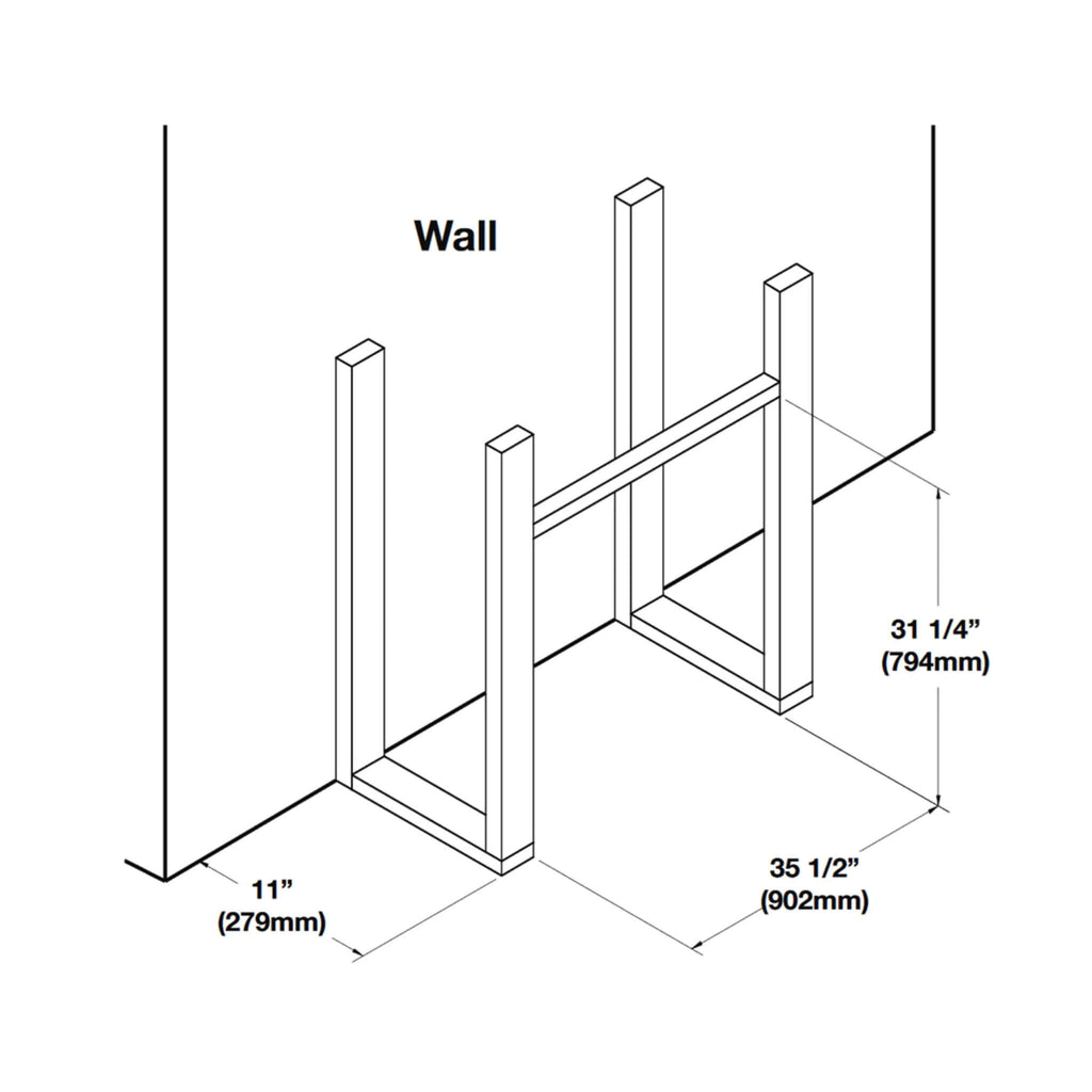 Napoleon Element Self-Trimming Built-In Electric Fireplace [NEFB36/42H-BS-1] (SAK58173) - Saksby Wholesale - Dimensions