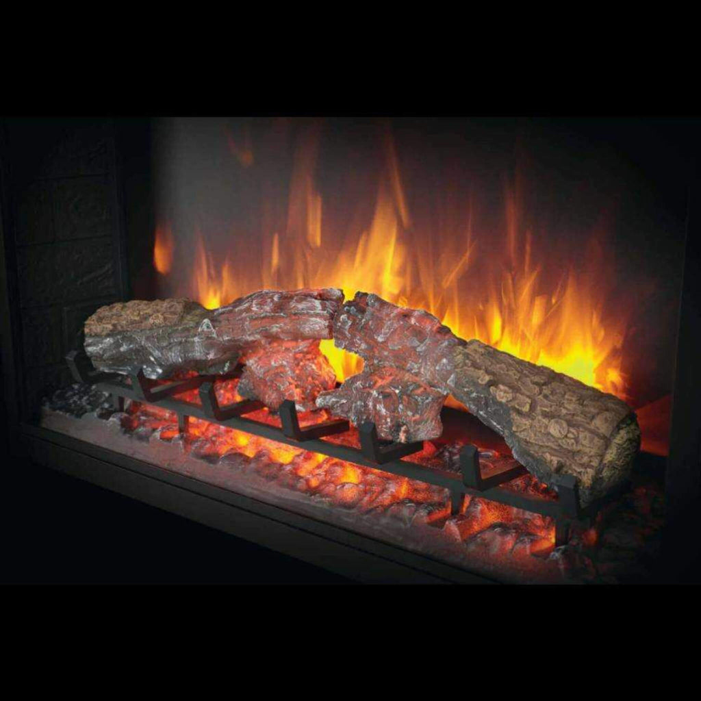 NAPOLEON ELEMENT Self-Trimming Built-in Electric Fireplace [NEFB36/42H-BS-1] - Saksby Wholesale - Logs and Flames View