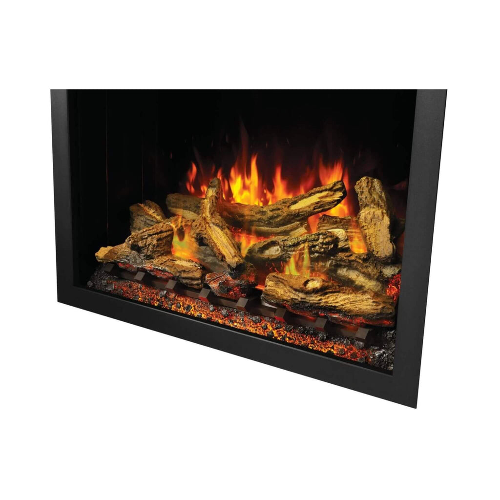 Napoleon Elevation Built-In Electric Fireplace [NEFB36/42H-MF] (SAK25428) - Saksby Wholesale - Angled View With Bright Flames
