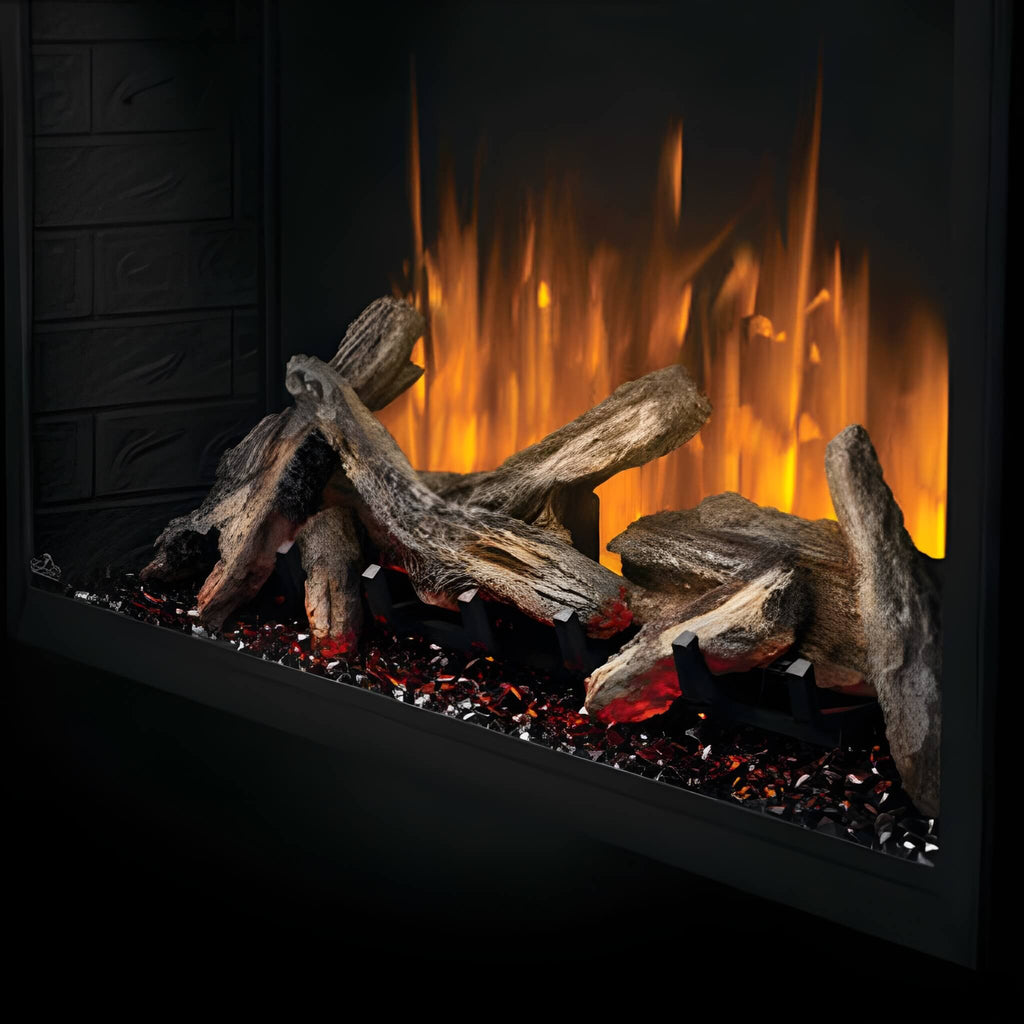 NAPOLEON ELEVATION 36" Built-In Electric Fireplace [NEFB36H-MF] (SAK25428) - Logs and Flames View