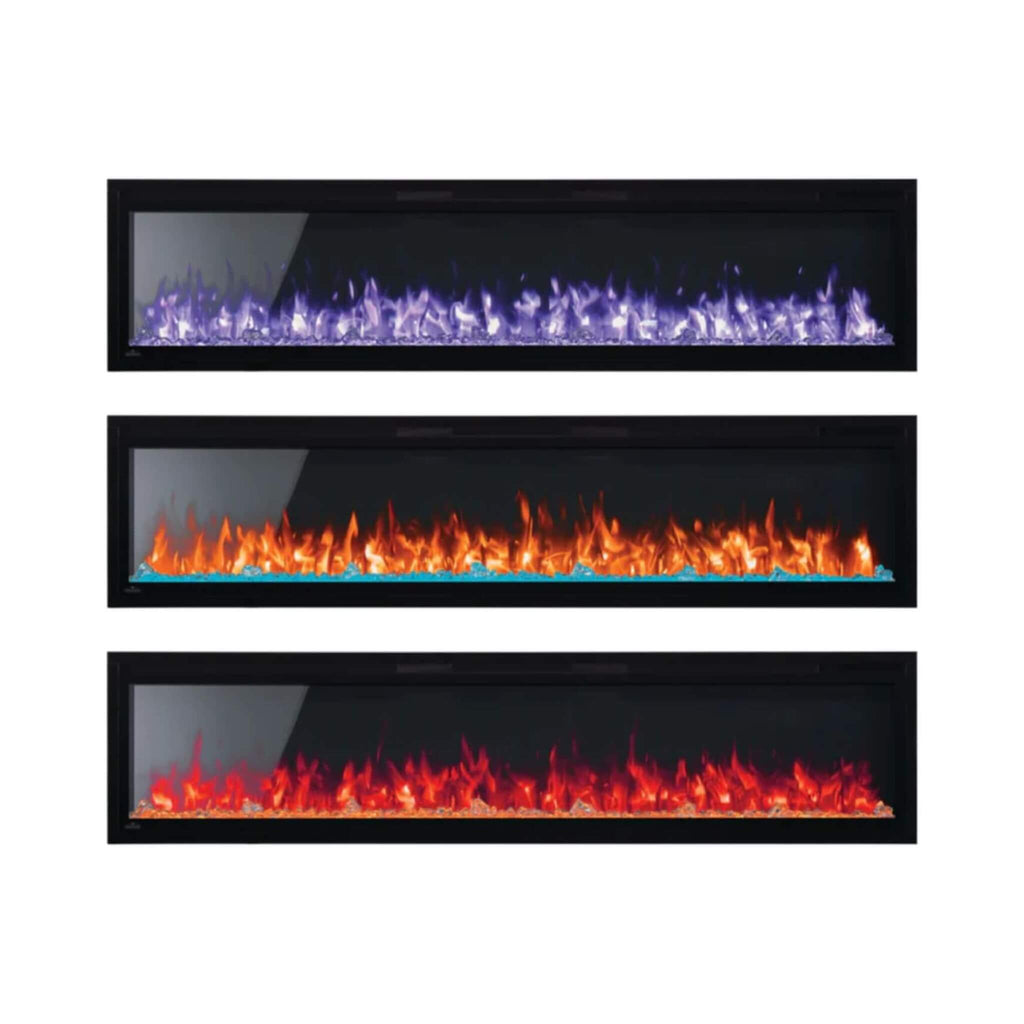 Napoleon Entice Wall-Hanging Electric Fireplace With Multi-Function Remote Control (SAK74519) - Saksby Wholesale - Different Flame Color