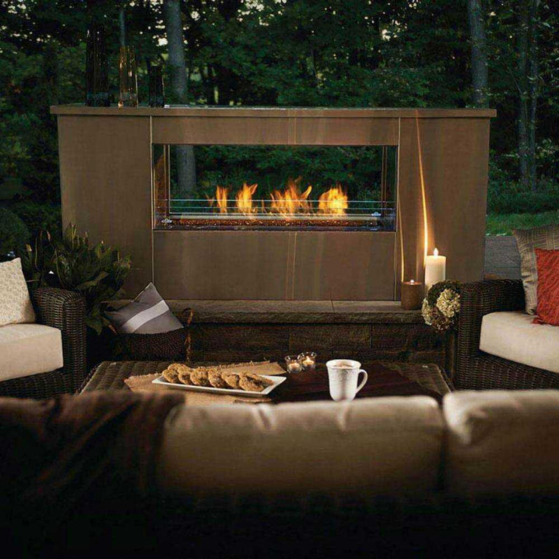 NAPOLEON GALAXY Outdoor Linear See-Thru Electronic Start Gas Fireplace - HBG