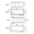 NAPOLEON GALAXY 48 Outdoor Linear See-Thru Electronic Start Natural Gas Fireplace, 50" [GSS48STE] (SAK67432) - Saksby Wholesale - Dimensions Details