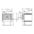 NAPOLEON HALIBURTON 50 Direct Vent Millivolt Ignition Compact Natural Gas Stove, 22" [GDS28-1NSB] (SAK81523) - Saksby Wholesale - Dimensions Details